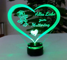 Laden Sie das Bild in den Galerie-Viewer, Alles Gute Alles Liebe zum MUTTERTAG-Beste MAMA- GeschenkIDEE Liebe Herz Acryl.