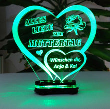 Laden Sie das Bild in den Galerie-Viewer, Alles Gute Alles Liebe zum MUTTERTAG-Beste Mama- GeschenkIDEE Liebe Herz Acryl**