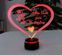 Laden Sie das Bild in den Galerie-Viewer, Alles Gute Alles Liebe zum MUTTERTAG-Beste MAMA- GeschenkIDEE Liebe Herz Acryl.