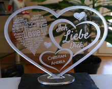 Laden Sie das Bild in den Galerie-Viewer, topgraveure Geschenk 125 x 95 mm / Ich liebe dich-Modell 2 / ohne LED-Modell 2 LIEBESGESCHENK MIT BELEUCHTUNG GESCHENK VALENTINSTAG, DER LIEBE, ICH LIEBE DICH
