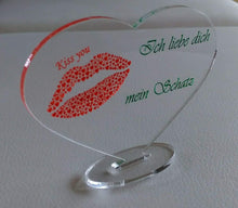 Laden Sie das Bild in den Galerie-Viewer, topgraveure Geschenk 98 x 70 mm / Model 1 handbemalt HERZ ICH LIEBE DICH VALENTINSTAG GEBURTSTAG GESCHENK DER LIEBE LIEBESERKLÄRUNG