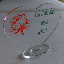 Laden Sie das Bild in den Galerie-Viewer, topgraveure Geschenk 98 x 70 mm / Model 1 handbemalt HERZ ICH LIEBE DICH VALENTINSTAG GEBURTSTAG GESCHENK DER LIEBE LIEBESERKLÄRUNG**