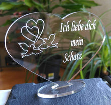 Laden Sie das Bild in den Galerie-Viewer, topgraveure Geschenk 98 x 70 mm / Model 1 HERZ ICH LIEBE DICH VALENTINSTAG GEBURTSTAG GESCHENK DER LIEBE LIEBESERKLÄRUNG*