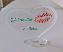Laden Sie das Bild in den Galerie-Viewer, topgraveure Geschenk 98 x 70 mm / Model 2 handbemalt HERZ ICH LIEBE DICH VALENTINSTAG GEBURTSTAG GESCHENK DER LIEBE LIEBESERKLÄRUNG