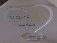 Laden Sie das Bild in den Galerie-Viewer, topgraveure Geschenk 98 x 70 mm / Model 2 handbemalt HERZ ICH LIEBE DICH VALENTINSTAG GEBURTSTAG GESCHENK DER LIEBE LIEBESERKLÄRUNG*