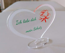 Laden Sie das Bild in den Galerie-Viewer, topgraveure Geschenk 98 x 70 mm / Model 2 handbemalt HERZ ICH LIEBE DICH VALENTINSTAG GEBURTSTAG GESCHENK DER LIEBE LIEBESERKLÄRUNG**
