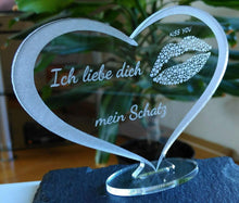 Laden Sie das Bild in den Galerie-Viewer, topgraveure Geschenk 98 x 70 mm / Model 2 HERZ ICH LIEBE DICH VALENTINSTAG GEBURTSTAG GESCHENK DER LIEBE LIEBESERKLÄRUNG