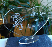 Laden Sie das Bild in den Galerie-Viewer, topgraveure Geschenk 98 x 74 mm / Modell 1 Alles Gute zum Muttertag HERZ BESTE MAMA ALLES GUTE ALLES LIEBE MUTTERTAG GESCHENK GEBURTSTAG LIEBE*