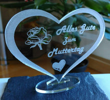 Laden Sie das Bild in den Galerie-Viewer, topgraveure Geschenk 98 x 74 mm / Modell 2 Alles Gute zum Muttertag HERZ BESTE MAMA ALLES GUTE ALLES LIEBE MUTTERTAG GESCHENK GEBURTSTAG LIEBE