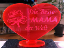 Laden Sie das Bild in den Galerie-Viewer, topgraveure Geschenk 98 x 74 mm / rot HERZ BESTE MAMA MUTTERTAG GESCHENK MAMA GEBURTSTAG LIEBE