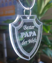 Laden Sie das Bild in den Galerie-Viewer, topgraveure Geschenk BESTER PAPA DER WELT-VATERTAG GESCHENK SCHLÜSSELANHÄNGER ACRYLGLAS GEBURTSTAG