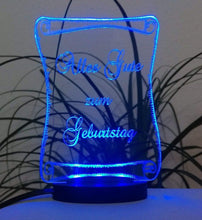 Laden Sie das Bild in den Galerie-Viewer, topgraveure Geschenk Dekor ALLES GUTE ZUM GEBURTSTAG GESCHENK ACRYLGLAS MIT LED BELEUCHTUNG GEBURTSTAG