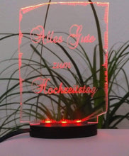 Laden Sie das Bild in den Galerie-Viewer, topgraveure Geschenk Dekor ALLES GUTE ZUM HOCHZEITSTAG -GESCHENK ACRYLGLAS MIT LED BELEUCHTUNG HOCHZEITSTAG