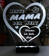 Laden Sie das Bild in den Galerie-Viewer, topgraveure Geschenk Dekor Beste Mama Alles Liebe Alles Gute Muttertag Geschenk Geburtstag Liebe *LED-Licht