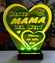 Laden Sie das Bild in den Galerie-Viewer, topgraveure Geschenk Dekor Beste Mama Alles Liebe Alles Gute Muttertag Geschenk Geburtstag Liebe *LED-Licht