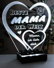 Laden Sie das Bild in den Galerie-Viewer, topgraveure Geschenk Dekor Beste Mama Alles Liebe Alles Gute Muttertag Geschenk Geburtstag Liebe *LED-Licht