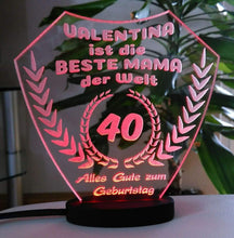 Laden Sie das Bild in den Galerie-Viewer, topgraveure Geschenk Dekor Beste Mama Oma Schwester Freundin Muttertag Geschenk Geburtstag Liebe LED-Licht*