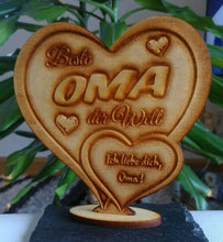 Laden Sie das Bild in den Galerie-Viewer, topgraveure Geschenk Dekor Beste Oma IHR FOTO+TEXT Muttertag Geschenk Geburtstag Liebe