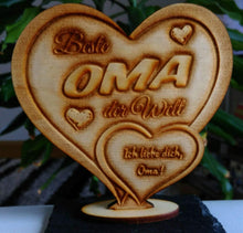 Laden Sie das Bild in den Galerie-Viewer, topgraveure Geschenk Dekor Beste Oma IHR FOTO+TEXT Muttertag Geschenk Geburtstag Liebe