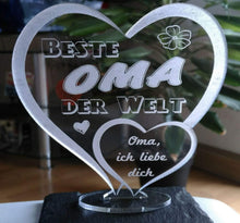 Laden Sie das Bild in den Galerie-Viewer, topgraveure Geschenk Dekor Beste Oma Muttertag Geschenk Geburtstag Liebe *LED-Licht