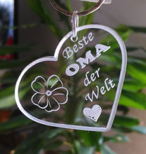 Laden Sie das Bild in den Galerie-Viewer, topgraveure Geschenk Dekor BESTE OMA MUTTERTAG GESCHENK SCHLÜSSELANHÄNGER GEBURTSTAG LIEBE