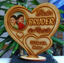 Laden Sie das Bild in den Galerie-Viewer, topgraveure Geschenk Dekor Bester Bruder IHR FOTO+TEXT Vatertag Geschenk Geburtstag Liebe