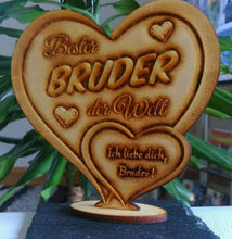 Laden Sie das Bild in den Galerie-Viewer, topgraveure Geschenk Dekor Bester Bruder IHR FOTO+TEXT Vatertag Geschenk Geburtstag Liebe