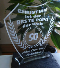 Laden Sie das Bild in den Galerie-Viewer, topgraveure Geschenk Dekor Bester Papa Opa Bruder Freund Vatertag Geschenk Geburtstag Liebe LED-Licht*