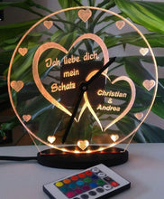 Laden Sie das Bild in den Galerie-Viewer, Ich liebe dich - Geschenk für Valentinstag Hochzeit Geburtstag Liebe*LED-Licht - topgraveure