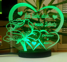 Laden Sie das Bild in den Galerie-Viewer, topgraveure Geschenk Dekor Ich liebe dich, mein Schatz - Valentinstag Geschenk Geburtstag Liebe *LED-Licht*