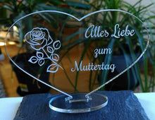 Laden Sie das Bild in den Galerie-Viewer, topgraveure Geschenk HERZ BESTE MAMA ALLES GUTE ALLES LIEBE MUTTERTAG GESCHENK GEBURTSTAG LIEBE*