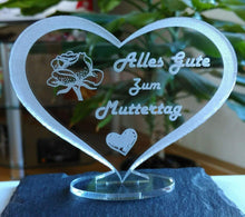 Laden Sie das Bild in den Galerie-Viewer, topgraveure Geschenk HERZ BESTE MAMA ALLES GUTE ALLES LIEBE MUTTERTAG GESCHENK GEBURTSTAG LIEBE