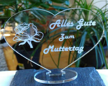 Laden Sie das Bild in den Galerie-Viewer, topgraveure Geschenk HERZ BESTE MAMA ALLES GUTE ALLES LIEBE MUTTERTAG GESCHENK GEBURTSTAG LIEBE