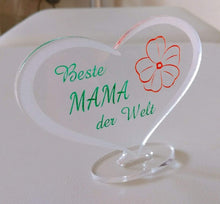 Laden Sie das Bild in den Galerie-Viewer, topgraveure Geschenk HERZ BESTE MAMA Muttertag Geburtstag Geschenk der Mutter Liebe