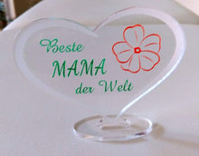 Laden Sie das Bild in den Galerie-Viewer, topgraveure Geschenk HERZ BESTE MAMA Muttertag Geburtstag Geschenk der Mutter Liebe