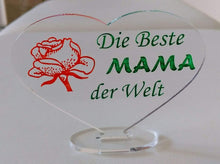 Laden Sie das Bild in den Galerie-Viewer, topgraveure Geschenk HERZ BESTE MAMA Muttertag Geburtstag Geschenk der Mutter Liebe