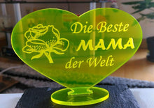 Laden Sie das Bild in den Galerie-Viewer, topgraveure Geschenk HERZ BESTE MAMA MUTTERTAG GESCHENK MAMA GEBURTSTAG LIEBE