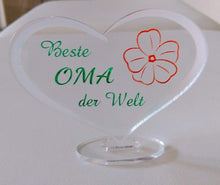 Laden Sie das Bild in den Galerie-Viewer, topgraveure Geschenk HERZ BESTE OMA Muttertag Geburtstag Geschenk Oma Liebe