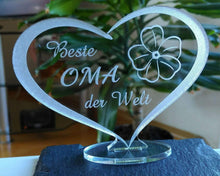 Laden Sie das Bild in den Galerie-Viewer, topgraveure Geschenk HERZ BESTE OMA Muttertag Geburtstag Geschenk Oma Liebe