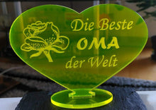 Laden Sie das Bild in den Galerie-Viewer, topgraveure Geschenk HERZ BESTE OMA MUTTERTAG GESCHENK OMA GEBURTSTAG LIEBE