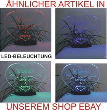 Laden Sie das Bild in den Galerie-Viewer, topgraveure Geschenk HERZ ICH LIEBE DICH LED-LICHT VALENTINSTAG MIT IHREM NAMEN EINGRAVIERT LIEBE