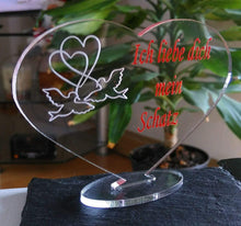 Laden Sie das Bild in den Galerie-Viewer, topgraveure Geschenk HERZ ICH LIEBE DICH VALENTINSTAG GEBURTSTAG GESCHENK DER LIEBE LIEBESERKLÄRUNG*
