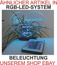 Laden Sie das Bild in den Galerie-Viewer, topgraveure Geschenk HERZ LIEBESERKLÄRUNG VALENTINSTAG LED-LICHT mit Ihrem Namen eingraviert LIEBE**