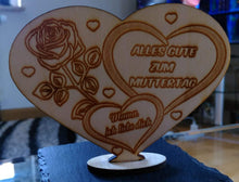 Laden Sie das Bild in den Galerie-Viewer, topgraveure Geschenk HERZ MUTTERTAG GESCHENK BESTE MAMA ALLES GUTE-ALLES LIEBE GEBURTSTAG GESCHENK