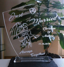 Laden Sie das Bild in den Galerie-Viewer, topgraveure Geschenk Hochzeit Geschenk IHR NAME + DATUM Hochzeitstag Geburtstag Liebe LED-Licht