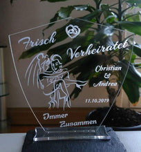 Laden Sie das Bild in den Galerie-Viewer, topgraveure Geschenk Hochzeit Geschenk IHR NAME + DATUM Hochzeitstag Geburtstag Liebe LED-Licht