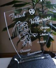 Laden Sie das Bild in den Galerie-Viewer, topgraveure Geschenk Hochzeit Geschenk IHR NAME + DATUM Hochzeitstag Geburtstag Liebe LED-Licht