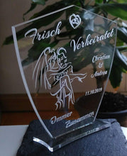 Laden Sie das Bild in den Galerie-Viewer, topgraveure Geschenk Hochzeit Geschenk IHR NAME + DATUM Hochzeitstag Geburtstag Liebe LED-Licht