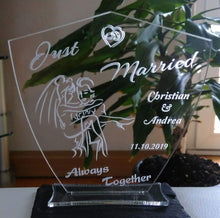 Laden Sie das Bild in den Galerie-Viewer, topgraveure Geschenk Hochzeit Geschenk IHR NAME + DATUM Hochzeitstag Geburtstag Liebe LED-Licht