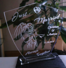 Laden Sie das Bild in den Galerie-Viewer, topgraveure Geschenk Hochzeit Geschenk IHR NAME + DATUM Hochzeitstag Geburtstag Liebe LED-Licht